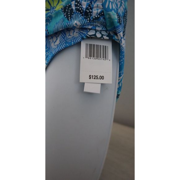 Bleu Rod Beattie Sz 8 Oahu Teal Paradise Found 1-Shoulder 1-Piece Swimsuit $125 - Picture 7 of 9